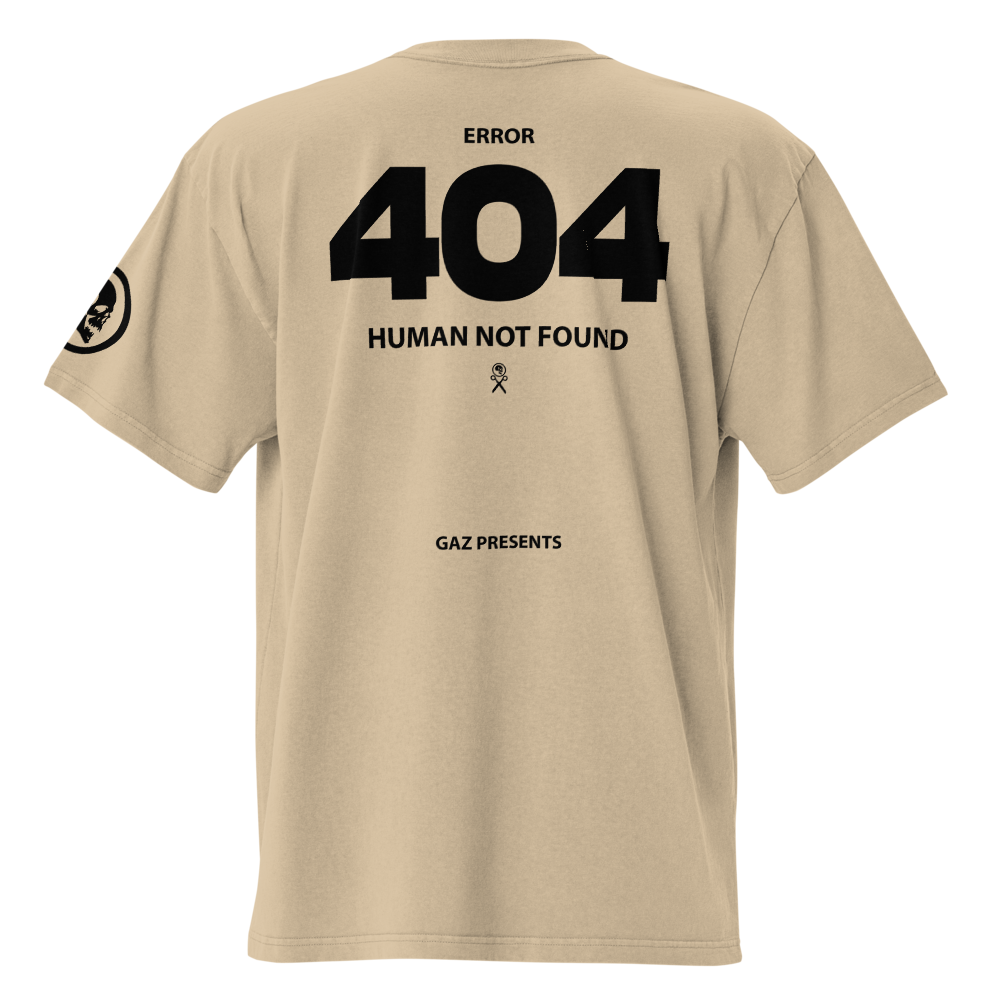 GAZ 404 ERROR Oversized faded t-shirt
